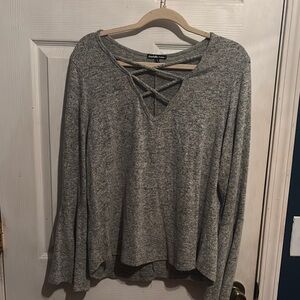 Charcoal Gray Women's Top